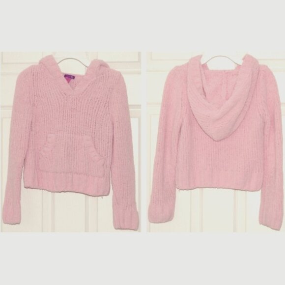 Macy's Greendog Girls Size 6X, Light Pink Ultra-Light & Soft Knit Hoodie - Picture 1 of 4